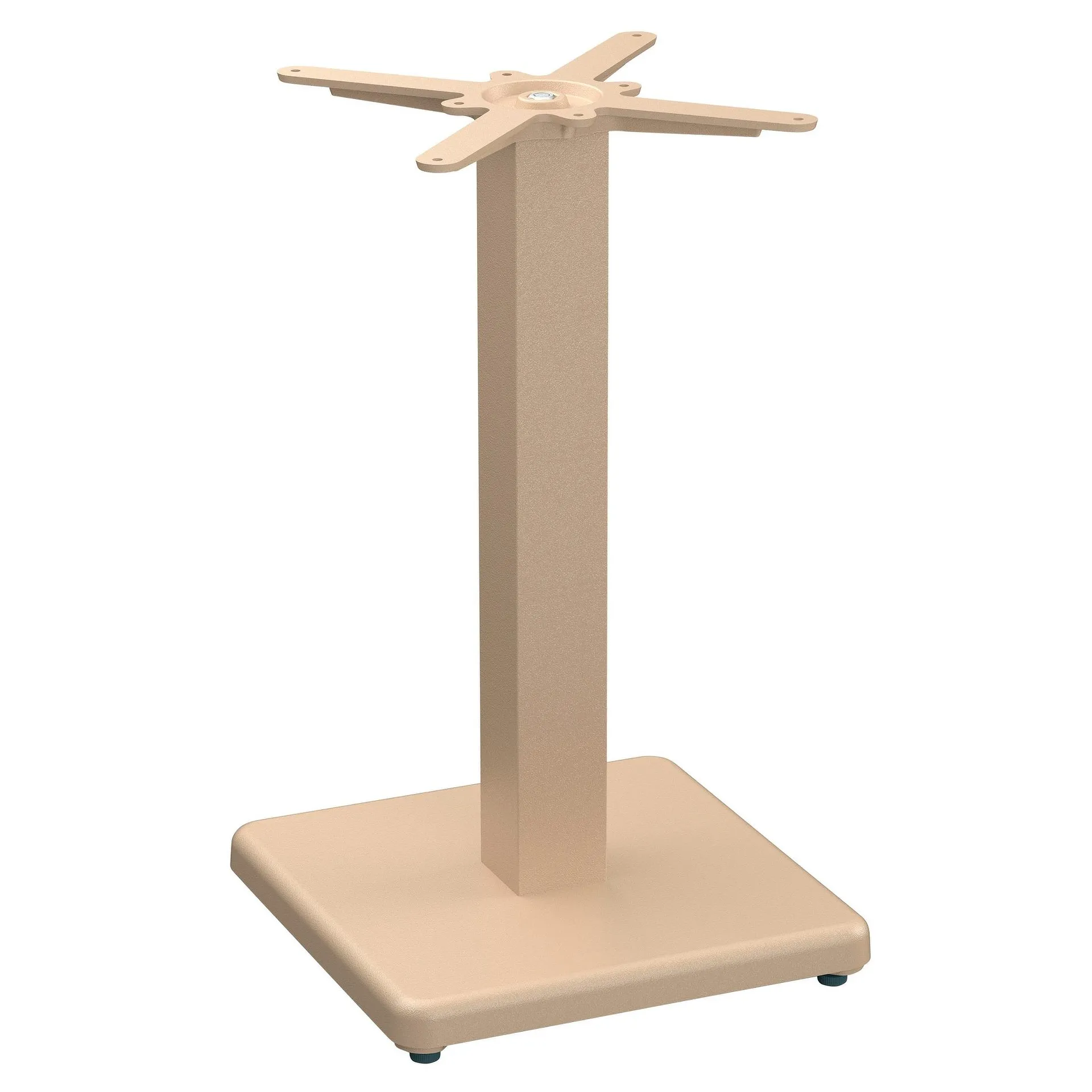 PREMIUM-Serie: Tischgestell Mila-Q Gusseisen beige pulverbeschichtet, Outdoor, Terrasse