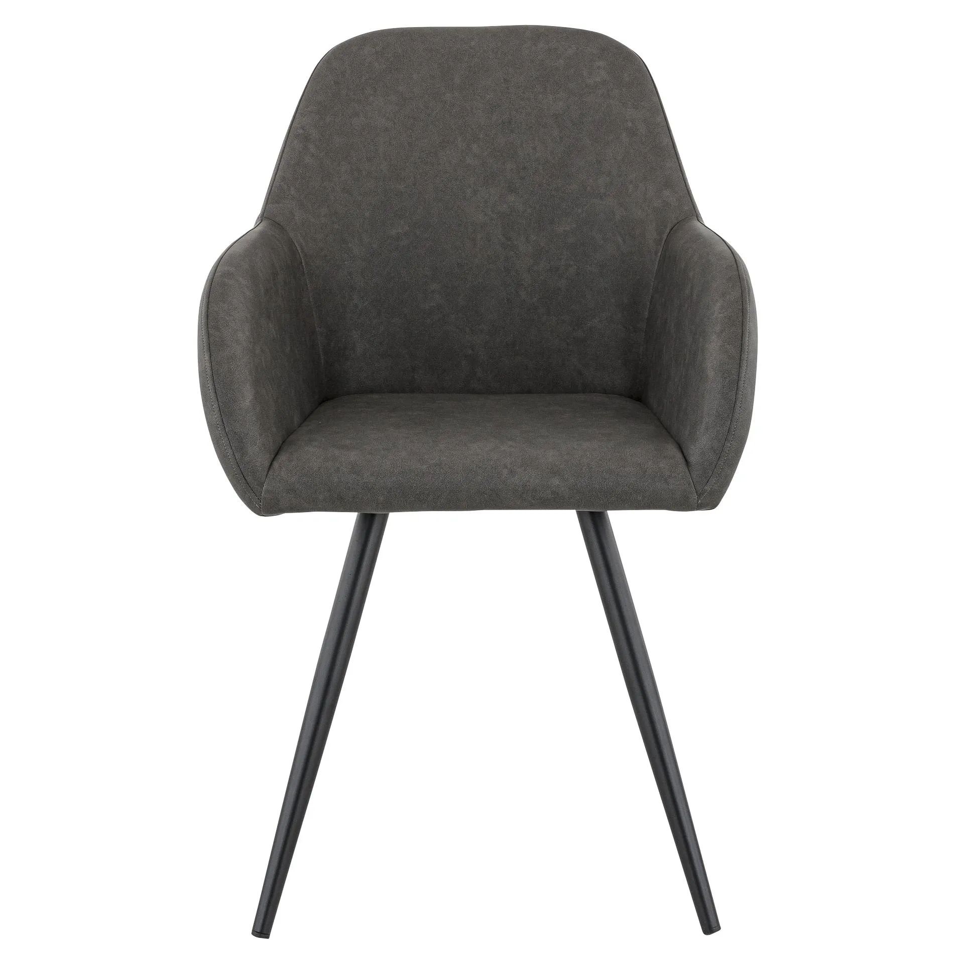 Stuhl Alfons, Polster Anthrazit, Schwarz, Polsterstuhl, Factory Industrie Design