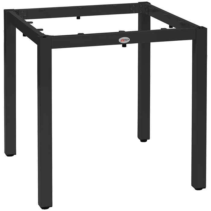 Dina-80-schwarz Gastronomie Terrassen Tischgestell Dina 80 Aluminium schwarz pulverbeschichtet, Outdoortischgestell