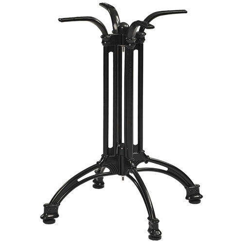 Kent-4-schwarz Gastronomie Terrassen Tischgestell Kent-4 Gussaluminium schwarz pulverbeschichtet, Outdoortischgestell