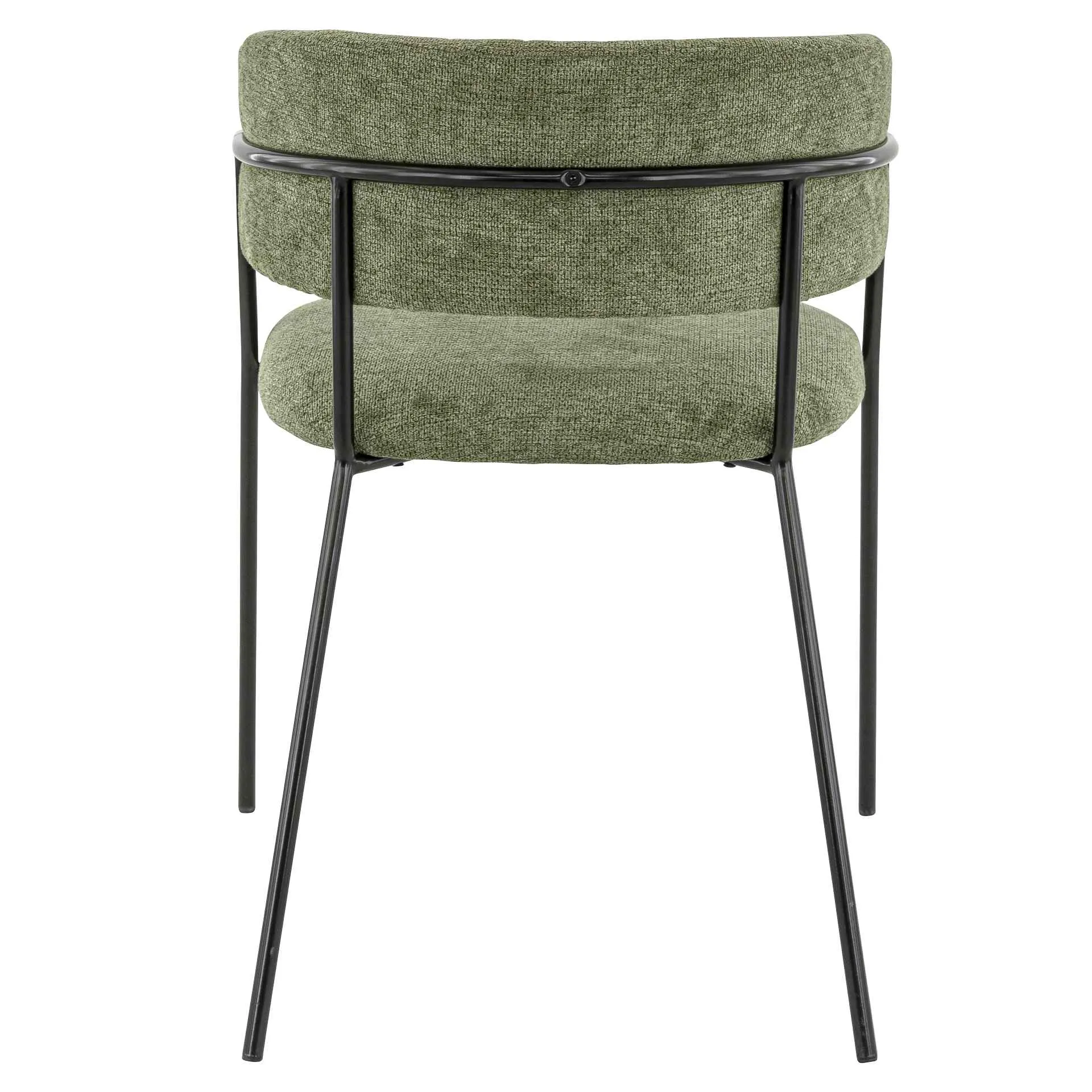 Stuhl Clinton AL, Polster Green, Schwarz, Polsterstuhl, Factory Industrie Design