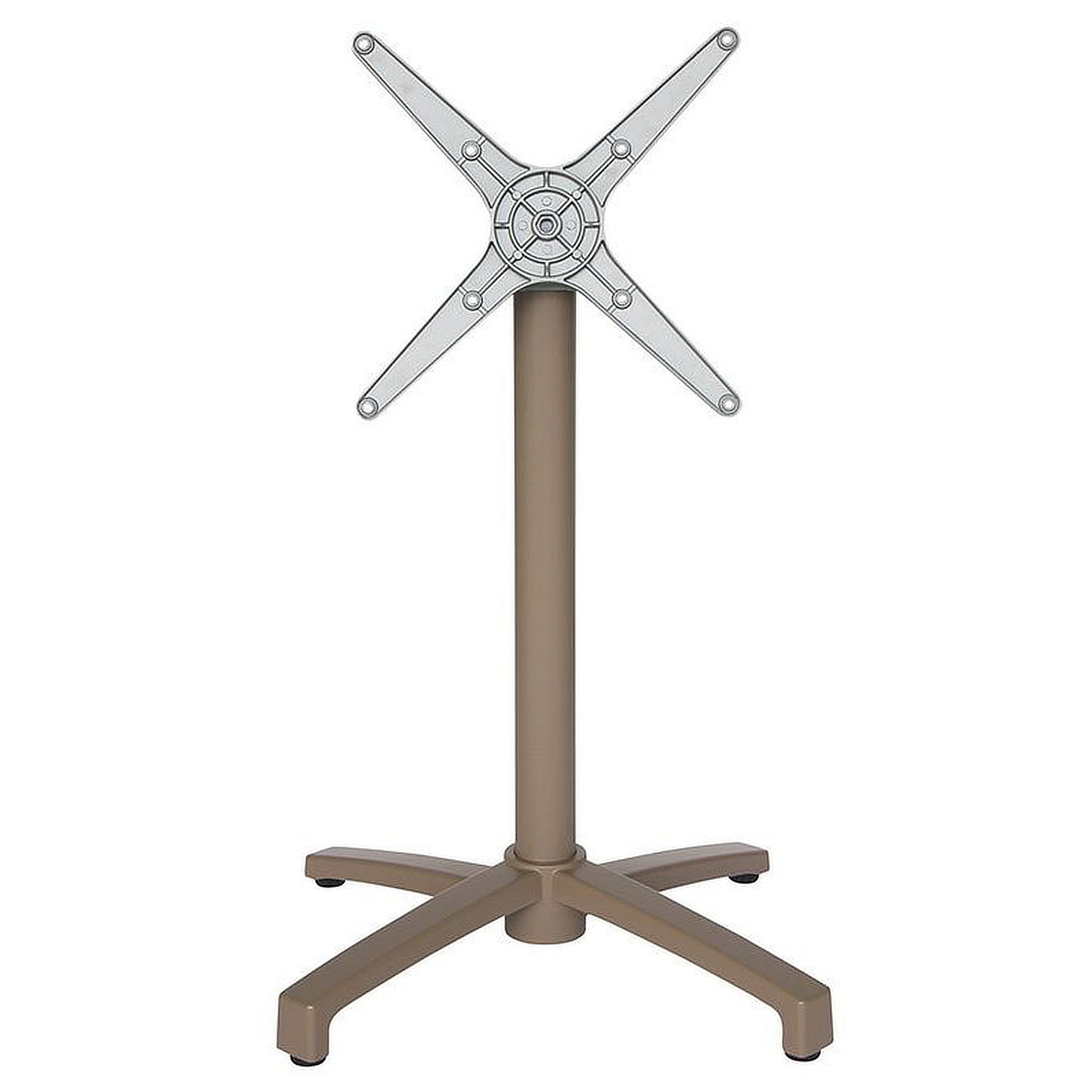 SELECT-Serie: Tischgestell Velos-1K klappbar Aluminium taupe pulverbeschichtet, Outdoor, Terrasse