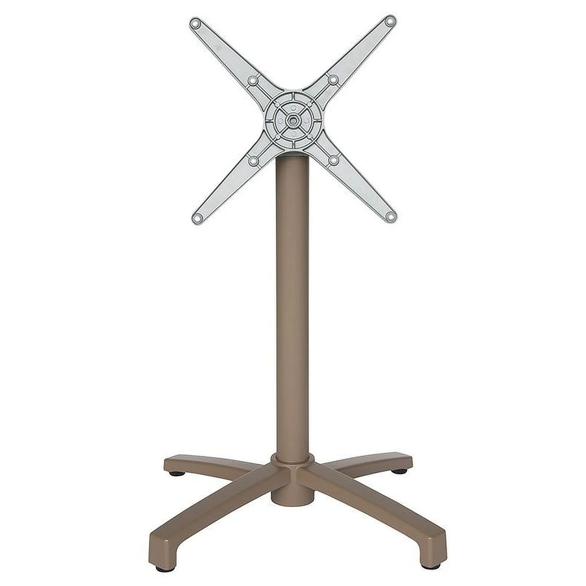 SELECT-Serie: Tischgestell Velos-1K klappbar Aluminium taupe pulverbeschichtet, Outdoor, Terrasse