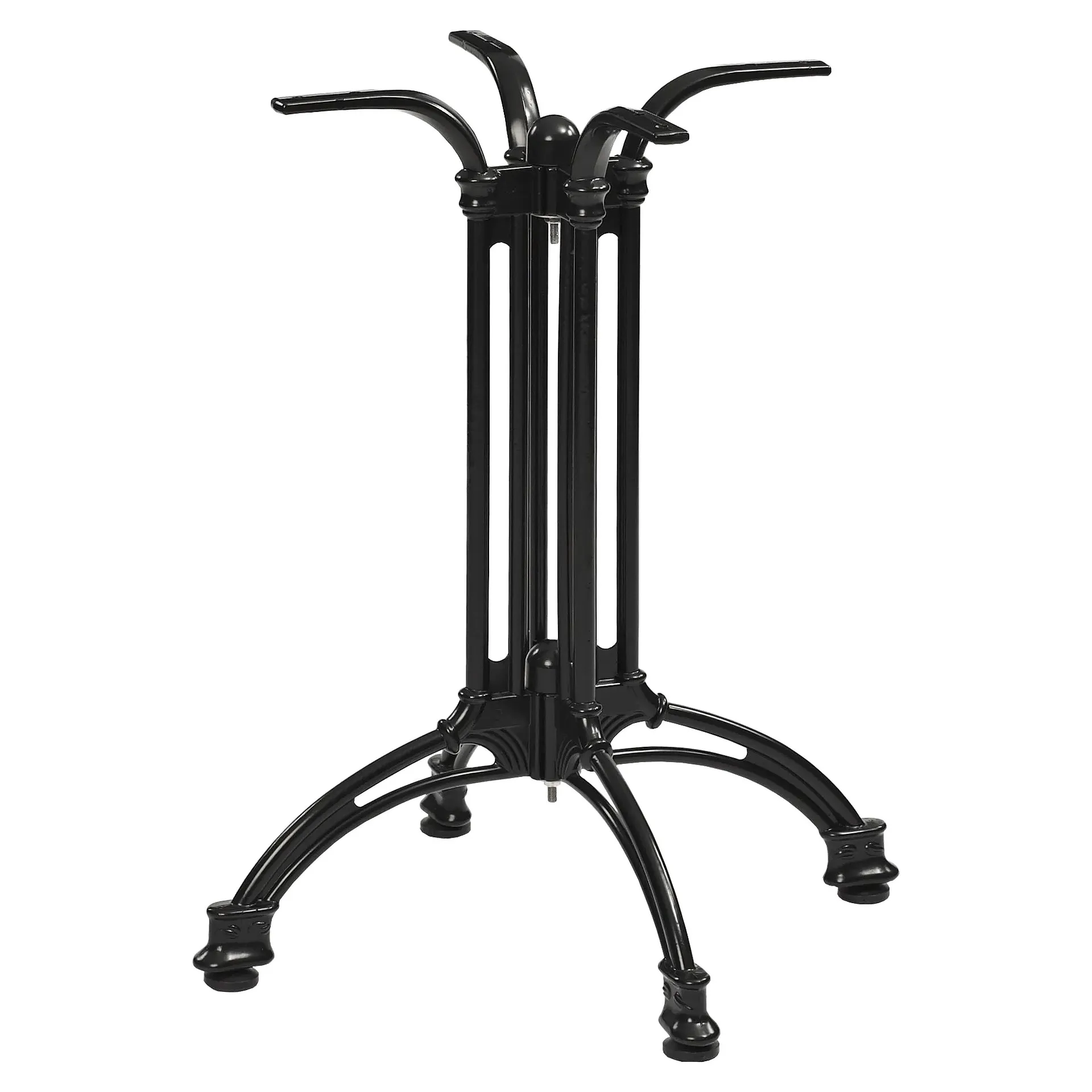 CLASSIC-Serie: Tischgestell Kent-4 Gussaluminium schwarz pulverbeschichtet, Outdoor, Terrasse