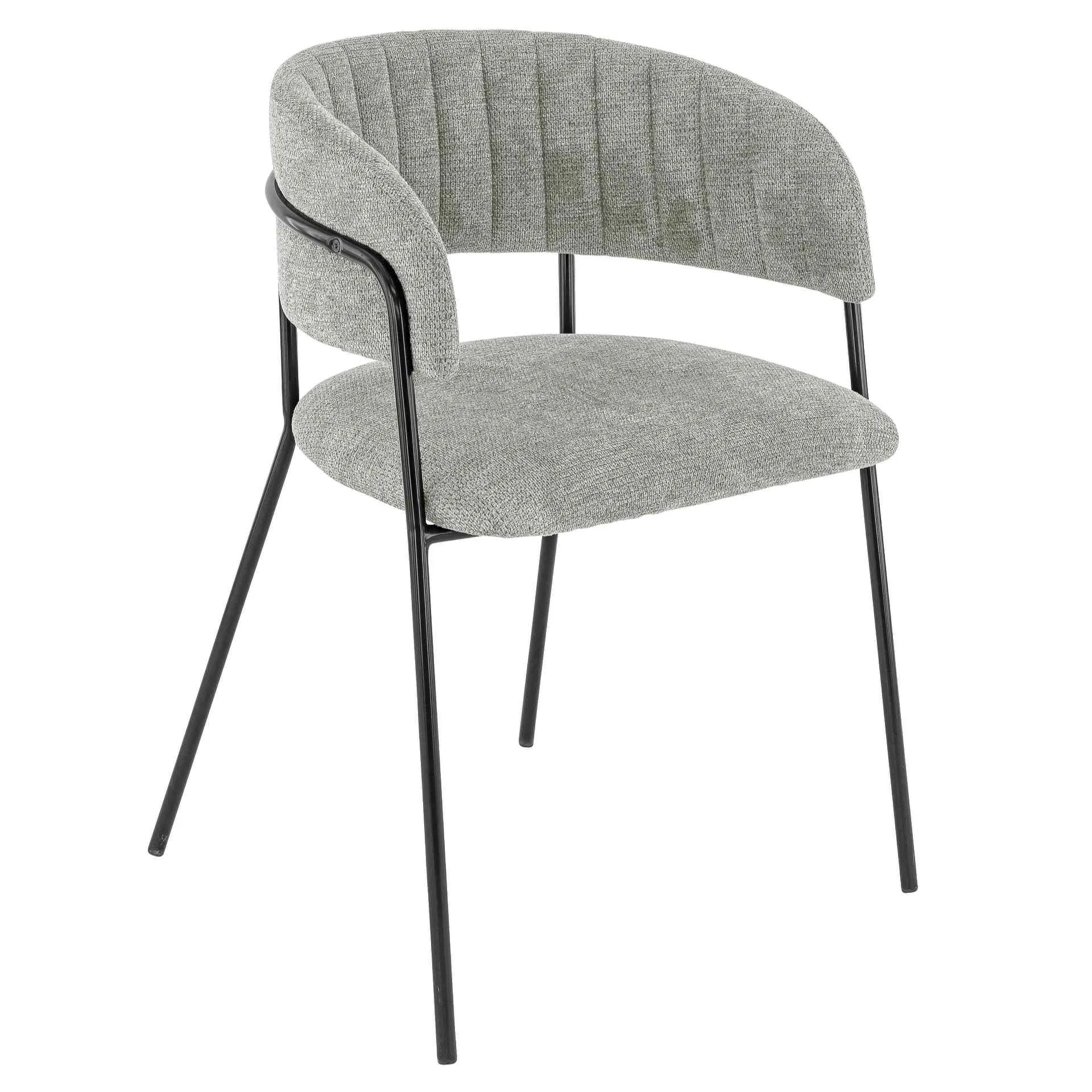 Stuhl Clinton AL, Polster Grey, Schwarz, Polsterstuhl, Factory Industrie Design