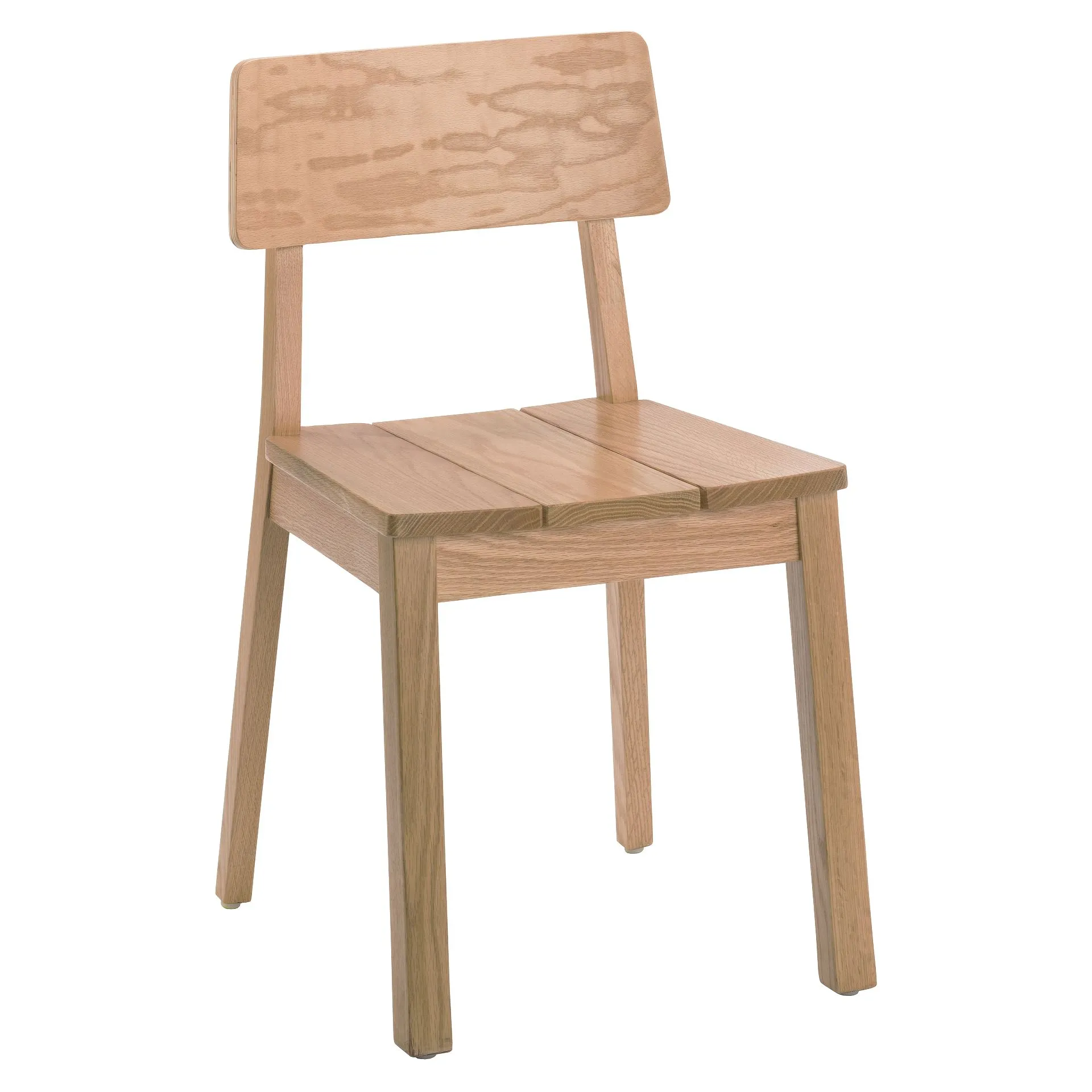 Stuhl Caspar, Holzsitz, Eiche Natur, Holzstuhl, Gastronomiestuhl