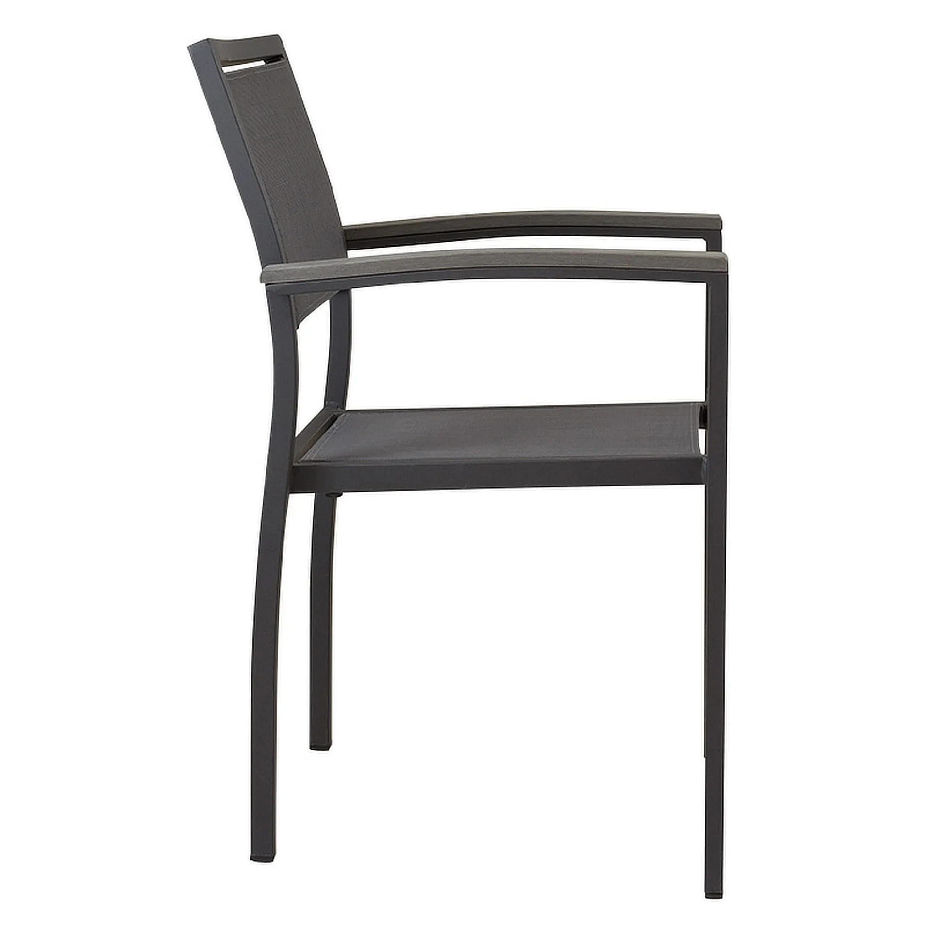 Stuhl Katy, Gewebe anthrazit, Textilen, Gestell Anthrazit, Terrassenstuhl, Outdoorstuhl