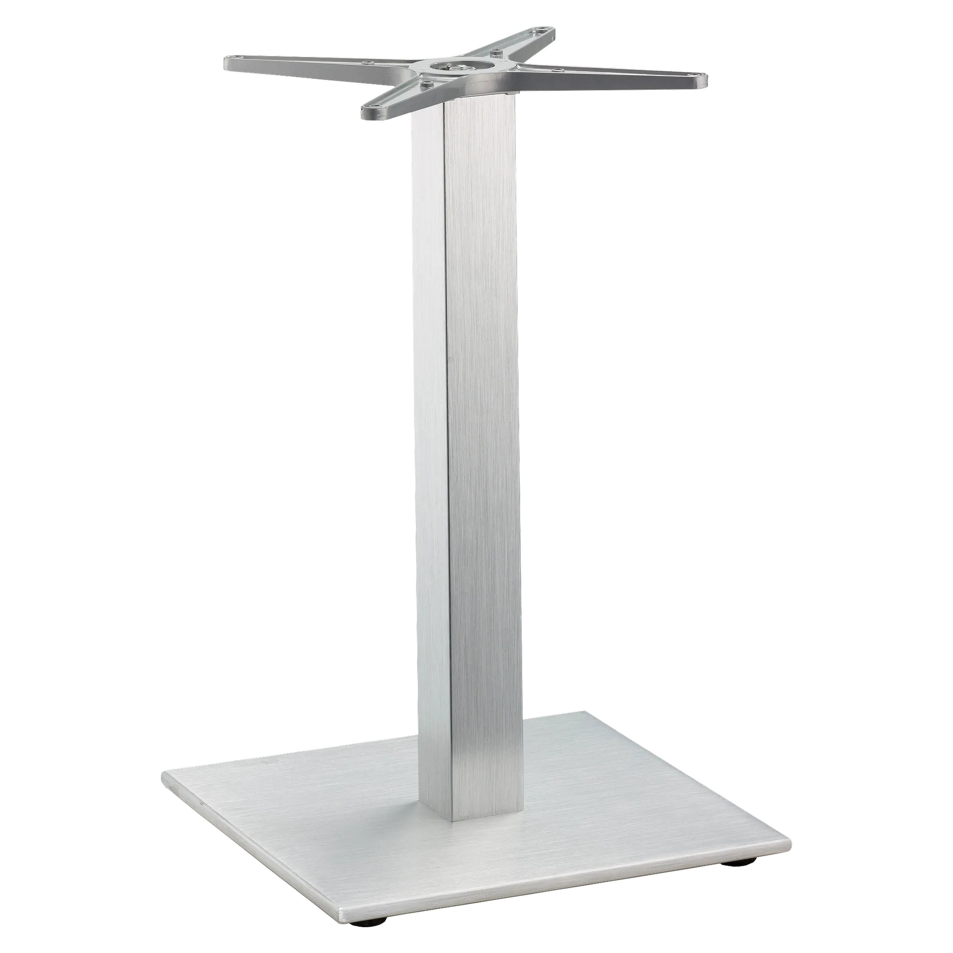 Ana Q Tischgestell Aluminium gebürstet in Edelstahloptik, Outdoor, Terrasse