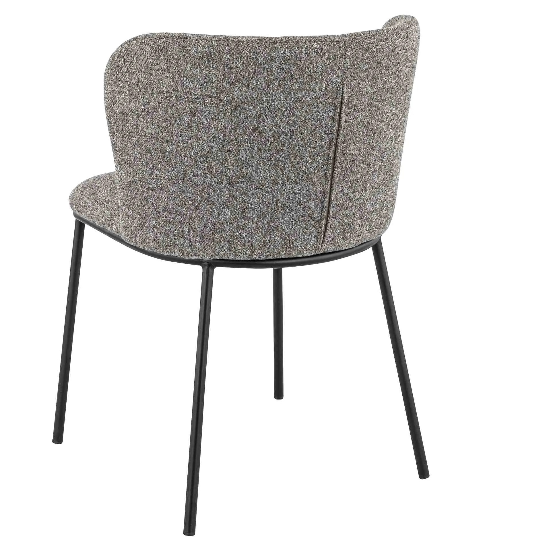 Stuhl Fado, Polster Grau, Schwarz, Polsterstuhl, Factory Industrie Design