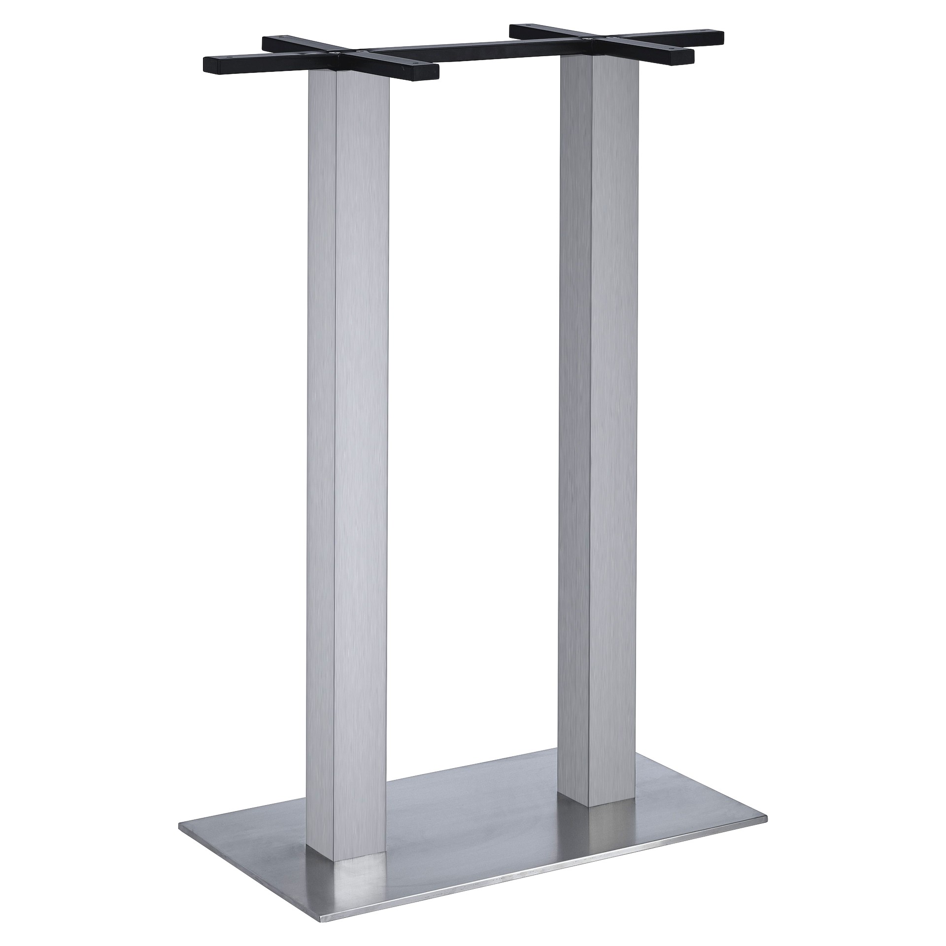 Dover Bar E Stehtischgestell Edelstahl satiniert Doppelsäulen